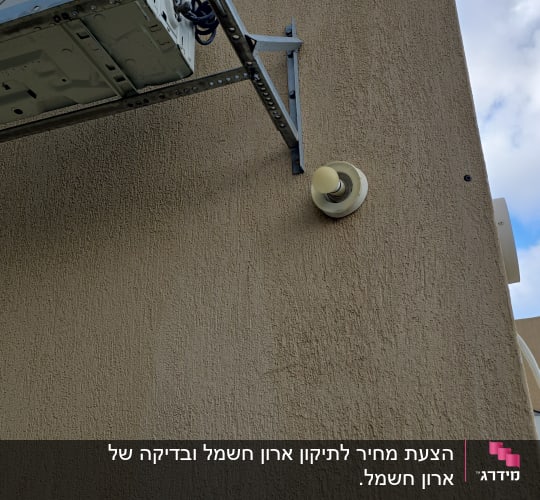 יחידת מיזוג אוויר מותקנת על קיר חיצוני